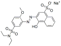 3-[[5-[(ジエチルアミノ)スルホニル]-2-メトキシフェニル]アゾ]-4-ヒドロキシ-1-ナフタレンスルホン酸ナトリウム 化学構造式