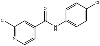 2-クロロ-N-(4-クロロフェニル)ピリジン-4-カルボキサミド 化学構造式