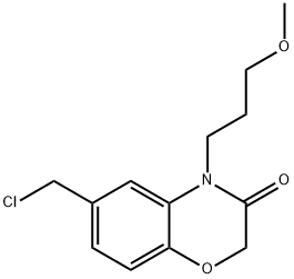 6-(chloromethyl)-4-(3-methoxypropyl)-2H-benzo[b][1,4]oxazin-3(4H)-one Struktur