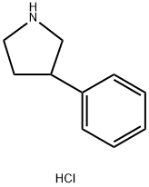 3-フェニルピロリジン塩酸塩 化学構造式