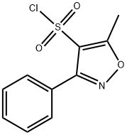 5‐メチル‐3‐フェニル‐4‐イソオキサゾールスルホニルクロリド 化学構造式
