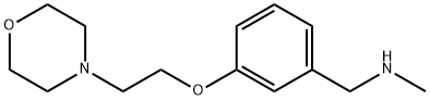 N-メチル-N-[3-(2-モルホリン-4-イルエトキシ)ベンジル]アミン 化学構造式
