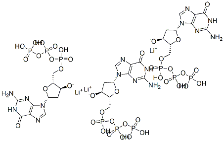 Guanosine 5'-(tetrahydrogen triphosphate), 2'-deoxy-, trilithium salt Struktur