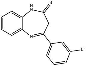 4-(3-bromophenyl)-1,3-dihydro-2H-1,5-benzodiazepin-2-thione Structure