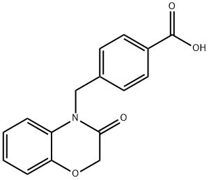 4-[(2,3-ジヒドロ-3-オキソ-4H-1,4-ベンゾキサジン-4-イル)メチル]安息香酸 化学構造式