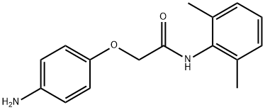 2-(4-アミノフェノキシ)-N-(2,6-ジメチルフェニル)アセトアミド 化学構造式