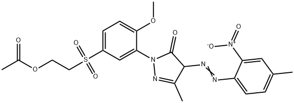 2-[5-[[2-(acetoxy)ethyl]sulphonyl]-2-methoxyphenyl]-2,4-dihydro-5-methyl-4-[(4-methyl-2-nitrophenyl)azo]-3H-pyrazol-3-one 结构式