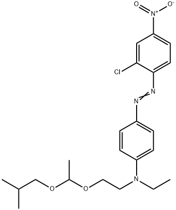 4-[(2-クロロ-4-ニトロフェニル)アゾ]-N-エチル-N-[2-[1-(2-メチルプロポキシ)エトキシ]エチル]ベンゼンアミン 化学構造式
