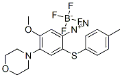 5-メトキシ-2-[(4-メチルフェニル)チオ]-4-モルホリノベンゼンジアゾニウム・テトラフルオロボラート 化学構造式