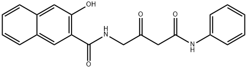N-[2,4-dioxo-4-(phenylamino)butyl]-3-hydroxynaphthalene-2-carboxamide  Struktur