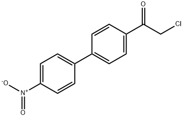 2-chloro-1-(4'-nitro-[1,1'-biphenyl]-4-yl)ethanone 化学構造式