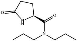 (S)-5-オキソ-N,N-ジプロピル-2α-ピロリジンカルボアミド 化学構造式