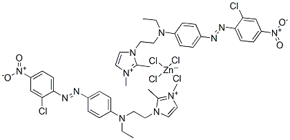 1-[2-[[4-[(2-chloro-4-nitrophenyl)azo]phenyl]ethylamino]ethyl]-2,3-dimethyl-1H-imidazolium tetrachlorozincate(2-) Struktur
