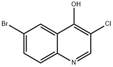 6-BROMO-3-CHLORO-4-HYDROXYQUINOLINE Struktur