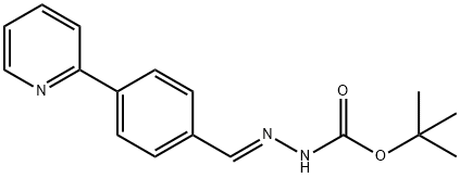 HYDRAZINECARBOXYLIC ACID, [[4-(2-PYRIDINYL)PHENYL]METHYLENE]-, 1,1-DIMETHYLETHYL ESTER 结构式
