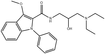 N-[3-(diethylamino)-2-hydroxypropyl]-3-methoxy-1-phenyl-1H-indole-2-carboxamide,85793-29-9,结构式