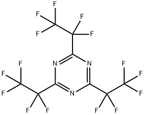 2,4,6-トリス(ペンタフルオロエチル)-1,3,5-トリアジン 化学構造式