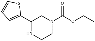 3-(2-噻吩)哌嗪-1-甲酸乙酯, 85803-50-5, 结构式