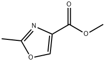2-メチルオキサゾール-4-カルボン酸メチル 化学構造式