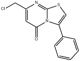 7-CHLOROMETHYL-3-PHENYL-THIAZOLO[3,2-A]PYRIMIDIN-5-ONE 化学構造式