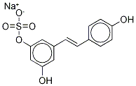 trans Resveratrol 3-Sulfate Sodium Salt, 858127-11-4, 结构式