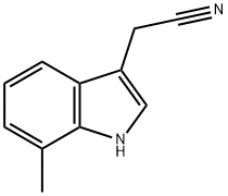 2-(7-甲基-1H-吲哚-3-基)乙腈, 858232-97-0, 结构式