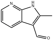 1H-Pyrrolo[2,3-b]pyridine-3-carboxaldehyde, 2-methyl- Struktur