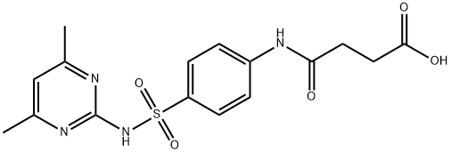 4-[[4-[[(4,6-ジメチル-2-ピリミジニル)アミノ]スルホニル]フェニル]アミノ]-4-オキソブタン酸 化学構造式