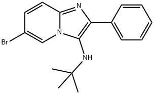 N-tert-butyl-6-bromo-2-phenylimidazo[1,2-a]pyridin-3-amine Struktur