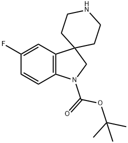 TERT-BUTYL 5-FLUOROSPIRO[INDOLINE-3,4'-PIPERIDINE]-1-CARBOXYLATE Structure