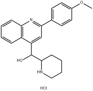 2-(4-Methoxyphenyl)-α-2-piperidinyl-4-quinolinemethanol Dihydrochloride Structure