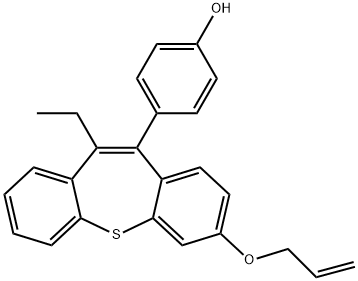 4-(7-アリルオキシ-11-エチルジベンゾ[b,f]チエピン-10-イル)フェノール 化学構造式