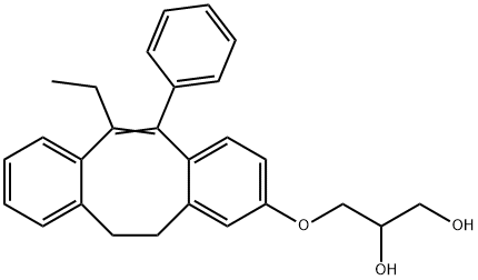 3-[(6-Ethyl-5-phenyl-11,12-dihydrodibenzo[a,e]cycloocten-2-yl)oxy]-1,2-propanediol Structure