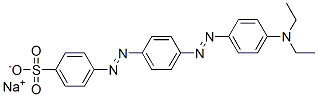 sodium p-[[p-[[p-(diethylamino)phenyl]azo]phenyl]azo]benzenesulphonate Struktur