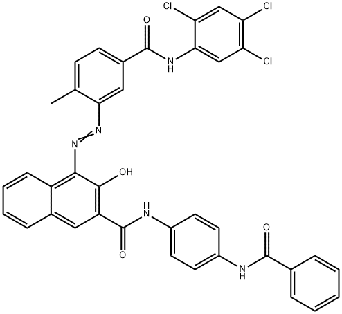 N-[4-(benzoylamino)phenyl]-3-hydroxy-4-[[2-methyl-5-[[(2,4,5-trichlorophenyl)amino]carbonyl]phenyl]azo]naphthalene-2-carboxamide Structure
