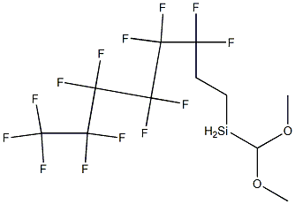 ジメトキシ(メチル)(3,3,4,4,5,5,6,6,7,7,8,8,8-トリデカフルオロオクチル)シラン 化学構造式