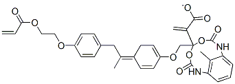 (methyl-1,3-phenylene)bis[iminocarbonyloxy-2,1-ethanediyloxy-4,1-phenylene(1-methylethylidene)-4,1-phenyleneoxy-2,1-ethanediyl] diacrylate|