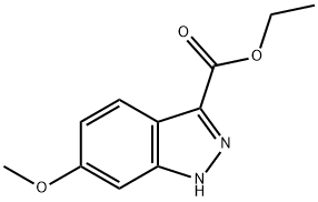 6-METHOXY-1H-INDAZOLE-3-CARBOXYLIC ACID ETHYL ESTER Struktur