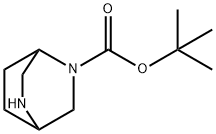 Tert-butyl 2,5-diazabicyclo[2.2.2]octane-2-carboxylate Struktur