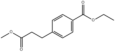 Benzenepropanoic acid, 4-(ethoxycarbonyl)-, methyl ester (9CI) Struktur