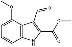 METHYL 3-FORMYL-4-METHOXY-1H-INDOLE-2-CARBOXYLATE Struktur