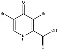 3,5-二溴-4-羟基吡啶-2-羧酸, 858852-20-7, 结构式