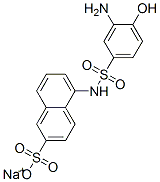 sodium 5-[[(3-amino-4-hydroxyphenyl)sulphonyl]amino]naphthalene-2-sulphonate 结构式