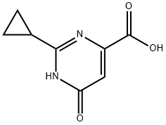 2-CYCLOPROPYL-6-OXO-1,6-DIHYDRO-PYRIMIDINE-4-CARBOXYLIC ACID Struktur