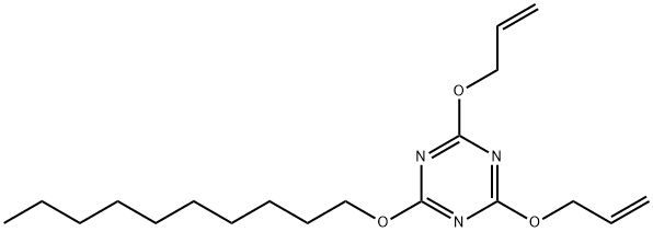 2-(デシルオキシ)-4,6-ビス(2-プロペニルオキシ)-1,3,5-トリアジン 化学構造式