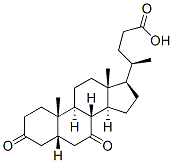 3,7-ジオキソ-5β-コラン-24-酸 化学構造式