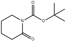 1-(tert-ブトキシカルボニル)-2-ピペリドン 化学構造式