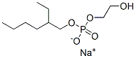 sodium 2-ethylhexyl 2-hydroxyethyl phosphate Struktur
