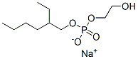 sodium 2-ethylhexyl 2-hydroxyethyl phosphate 结构式