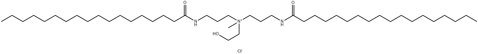(2-hydroxyethyl)methylbis[3-[(1-oxooctadecyl)amino]propyl]ammonium chloride Structure